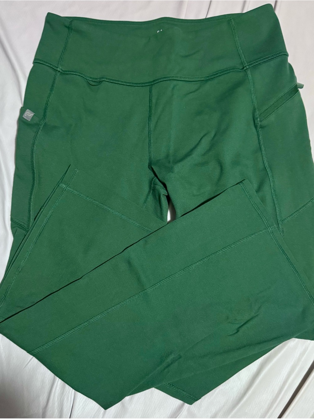 Fabletics Hunter Green Kick Flare Scrub Pants
